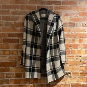 Anthropologie black & white plaid jacket